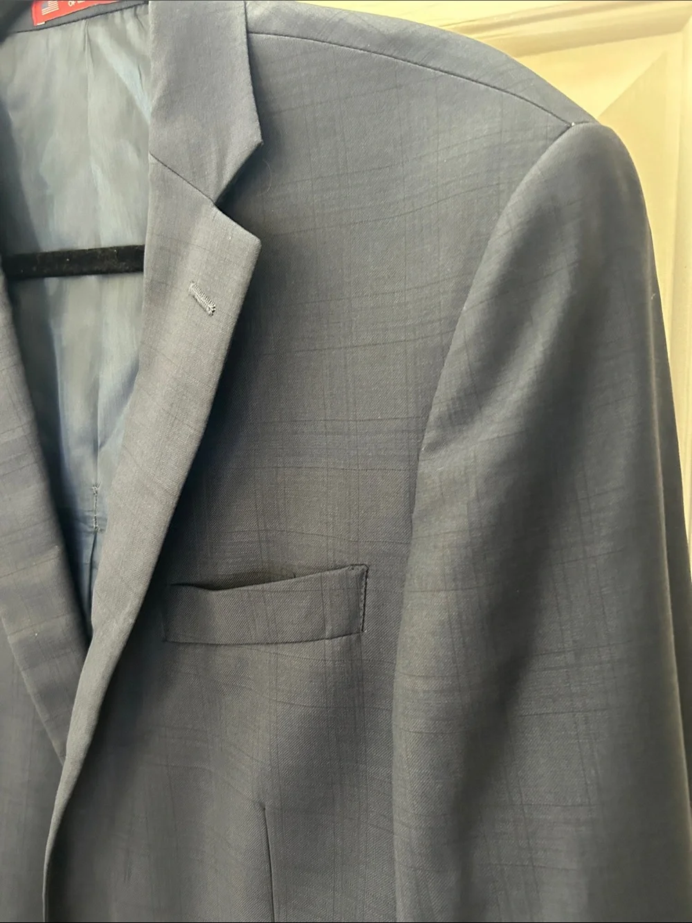 Hart Schaffner Marx 42L Navy Sport Coat Blazer Made in USA